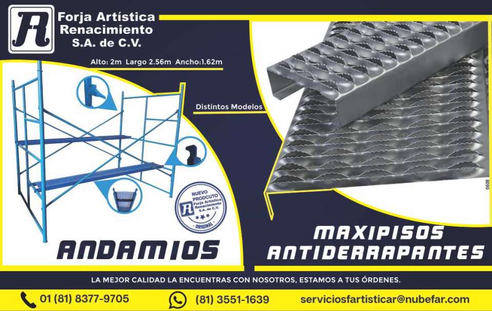 Nuevo producto "tablon para andamios", distintos modelos, Maxipisos antiderrapantes. La mejor calidad la encuentras con nosotros.