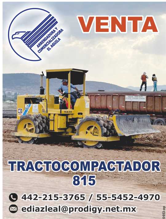 Sale of 815 Tractor Compactor, Caterpillar. Heavy Equipment for Rent- Sale