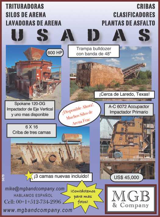 Sale of Used Mining Equipment: Crushers, Screens, Sand Silos, Sand Washers, Sorters, Asphalt Plants