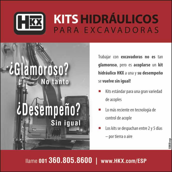 Kits hidraulicos para excavadoras. Kits disponibles para multiples accesorios, rapida y facil instalacion, componentes de calidad, nueva tecnologia.