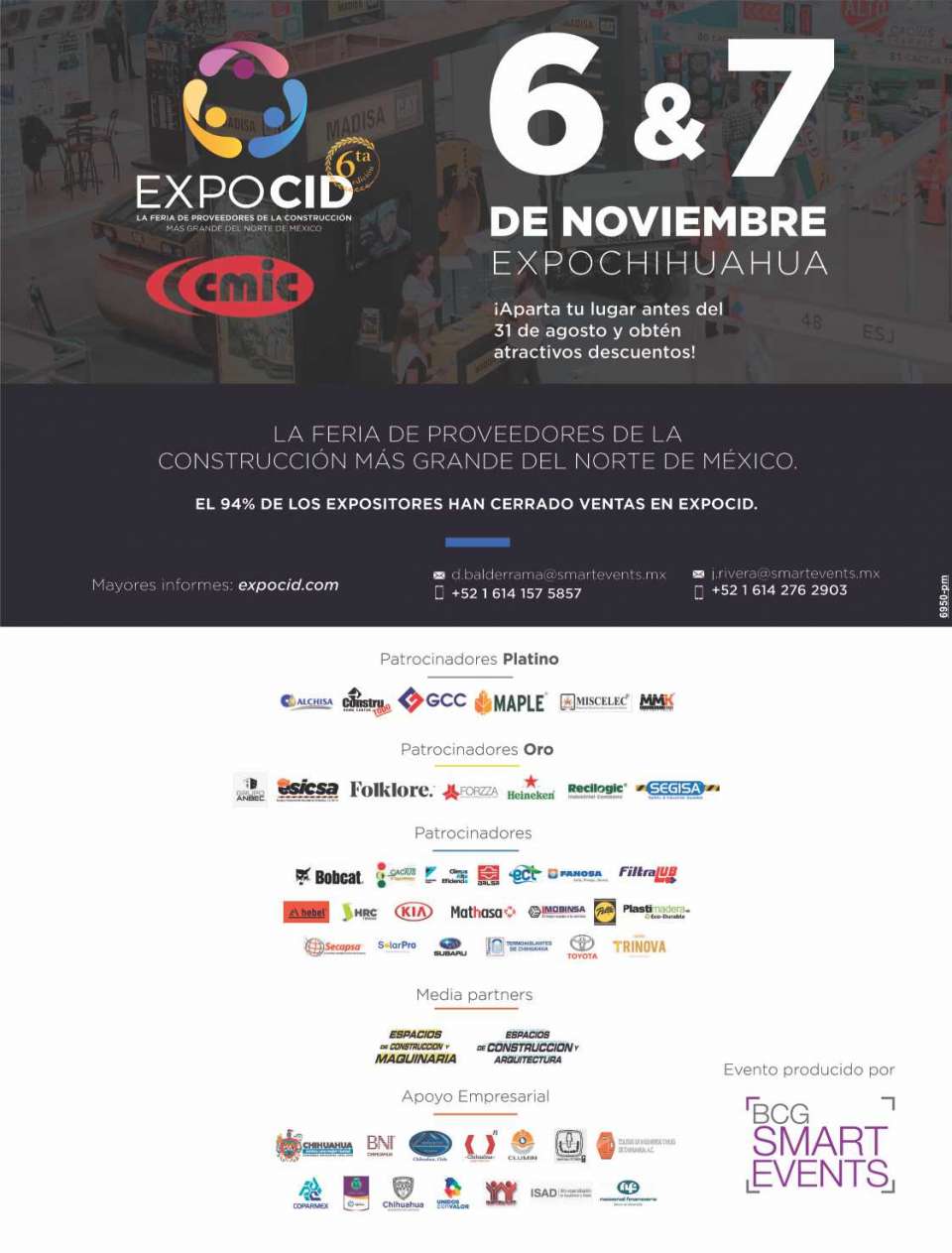 EXPOCID - La Feria de Proveedores de la Construccion mas Grande del Norte de Mexico, del 6 al 7 de Noviembre 2019 en ExpoChihuahua.
