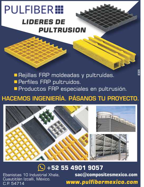 Pulfiber: Pultrusion Leaders. *Molded and pultruded FRP grilles. *Pultruded FRP profiles. *Special FRP products in pultrusion. We do Engineering, Give us your Project.