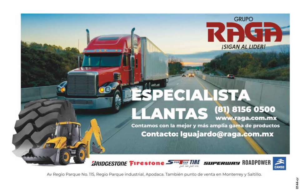 Specialists in agricultural tires, industrial, earthmoving, mining and tractor trucks. Bridgestone, Titan, Firestone, Goodyear, Camoplast-Solideal, Rodaco. Raga Group
