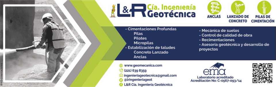 Geo Inyecciones has everything for soil mechanics; anchors, launched concrete, batteries, piles, micropiles and many other products.