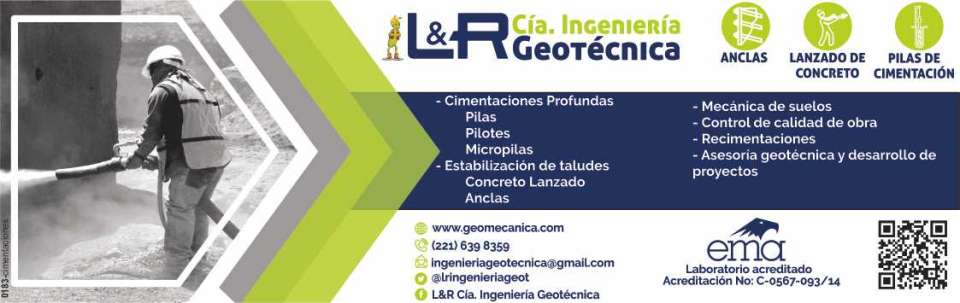 Geo Inyecciones tiene todo para mecanica de suelos; anclas, concreto lanzado, pilas, pilotes, micropilotes y muchos productos mas. Geo Inyecciones tiene todo para mecanica de suelos; anclas, concreto lanzado, pilas, pilotes, micropilotes y muchos productos mas.