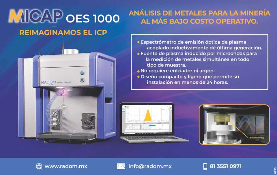 MICAP ICP. Analisis de Metales para la Mineria, al mas bajo costo operativo. Espectometro de emision optica de plasma.No requiere enfriador ni argon. Diseño compacto y Ligero, facil instalacion.