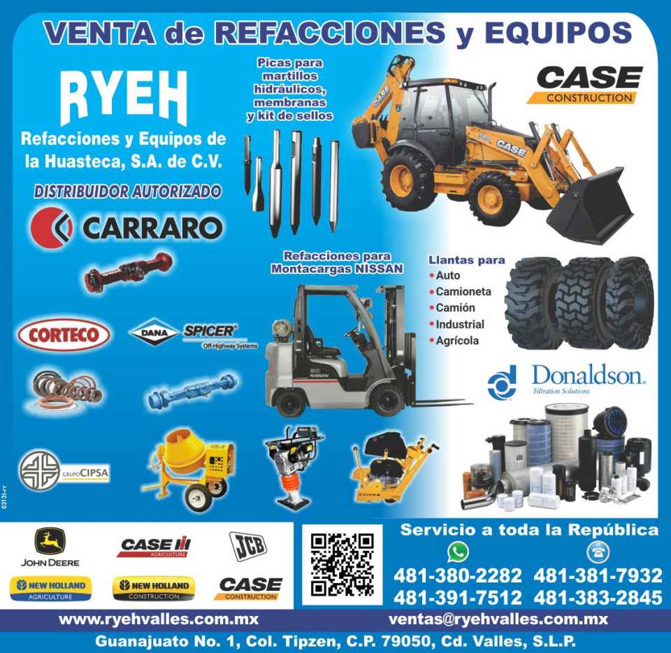 Venta de refacciones y equipos, picas para martillos hidraulicos, membranas y kit de sellos, llantas Venta de refacciones y equipos, picas para martillos hidraulicos, membranas y kit de sellos, llantas