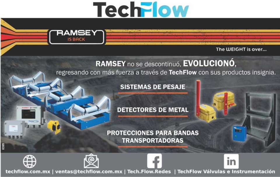 Basculas Pesadas Dinamicas. Sistemas de Pesaje, Detectores de Metal, Protecciones para Bandas Transportadoras. RAMSEY no se descontinuo, EVOLUCIONO