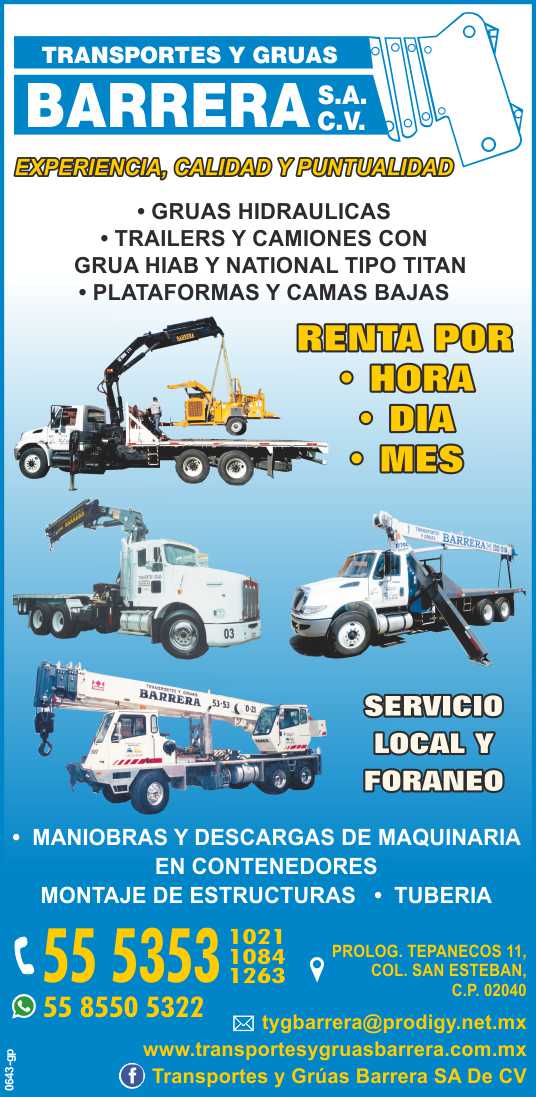 Rent of Hydraulic Cranes, Trailers and Trucks with Hiab and National Type Titan Crane, Platforms and Low Beds. Maneuvers and Discharges of Machinery in containers, assembly of structures, Pipe.