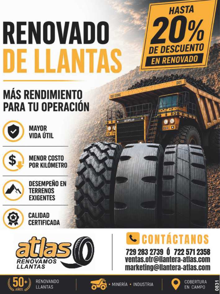 Mas Rendimiento para tu operacion. Hasta 20% de Descuento en Renovado. Mayor Vida Util, Menor Costos por Km., Desempeño en Terrenos Exigentes. Calidad Certificada. Mineria e Industrial.