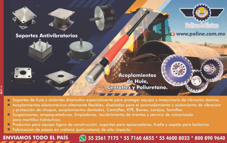 Fabricantes de piezas industriales en elastomeros, soportes, tacones y acoplamientos de hule para maquinaria pesada y ligera Fabricantes de piezas industriales en elastomeros, soportes, tacones y acoplamientos de hule para maquinaria pesada y ligera