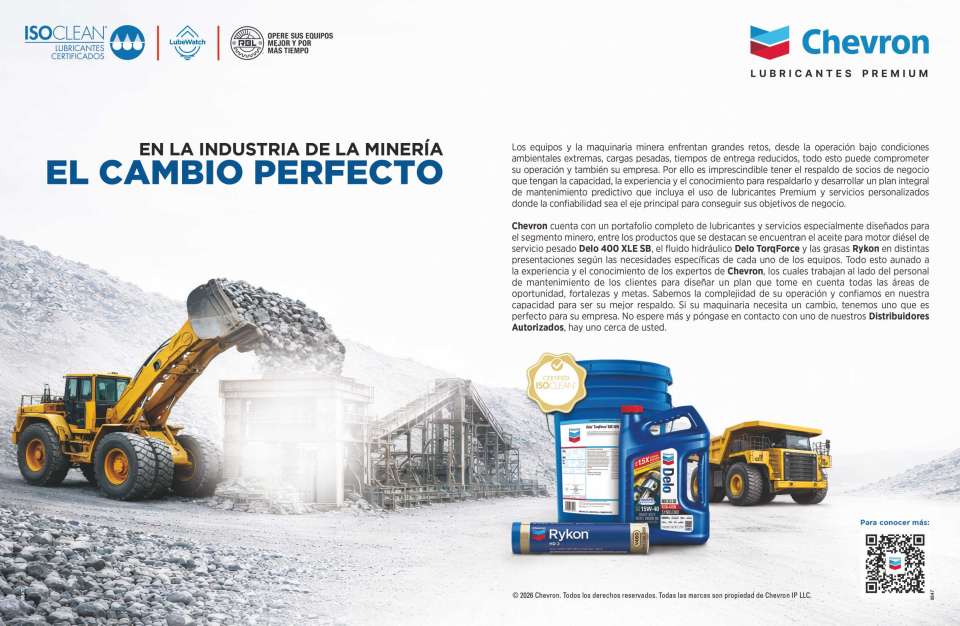 Chevron cuenta con un portafolio completo de Lubricantes y servicios especialmente diseñados para el segmento minero. Si su maquinaria necesita un cambio, tenemos uno que es perfecto para su empresa.