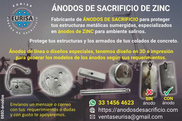 ANODOS de Sacrificio de Zinc. Fabricantes de ANODOS DE SACRIFICIO para proteger tus estructuras metalicas sumergidas, especializados en Anodos de Zinc para ambientes salinos. DISEÑOS ESPECIALES.