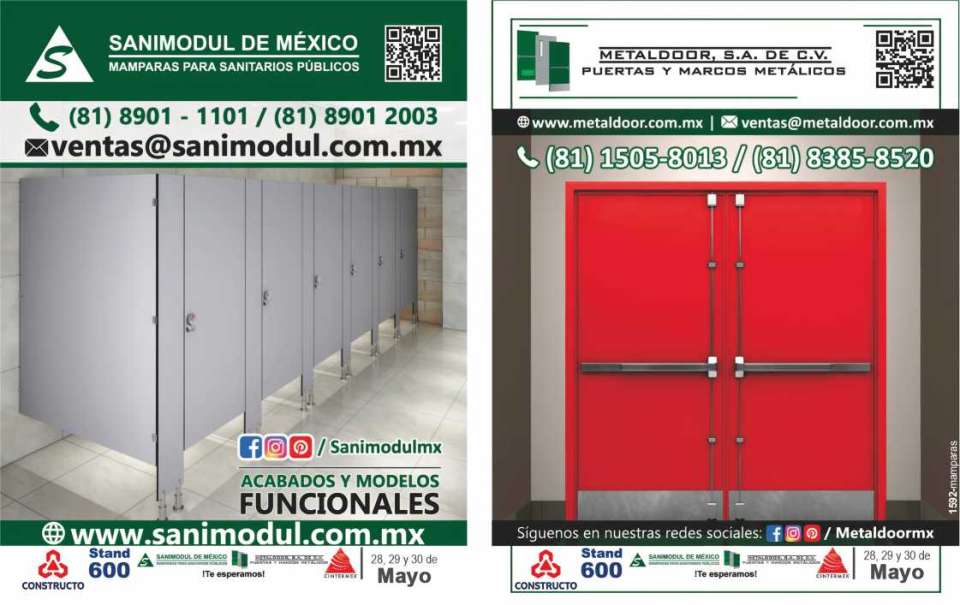Screens and accessories for Sanitaryware. Manufacture of metal doors and frames Metaldoor, industrial doors, security and fire. Modern and versatile finishes. Screens and accessories for Sanitaryware. Manufacture of metal doors and frames Metaldoor, industrial doors, security and fire. Modern and versatile finishes.