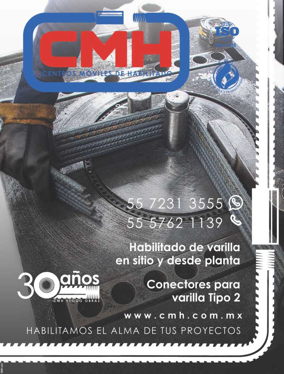 Rod enabled on site and from the plant, Type 2 Mechanical Connectors, Maxima Technology in Connections, with ACI318 regulations and current construction regulations of the CDMX.