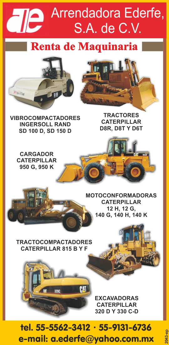 Rental of Heavy Machinery, Heavy Equipment, Vibrocompactors, Tractors, Excavators, Loaders, Motor graders, Tractor-compactors, Skid-steer loaders