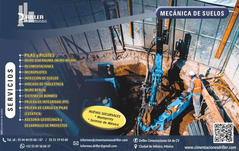 Soil mechanics, Batteries, Piles, Micropiles, Reserves, Wall Diaphragm, Milan Wall, Planks, Abatement of the NAF, Soil injection, Geotechnical, Anchors, Concrete released