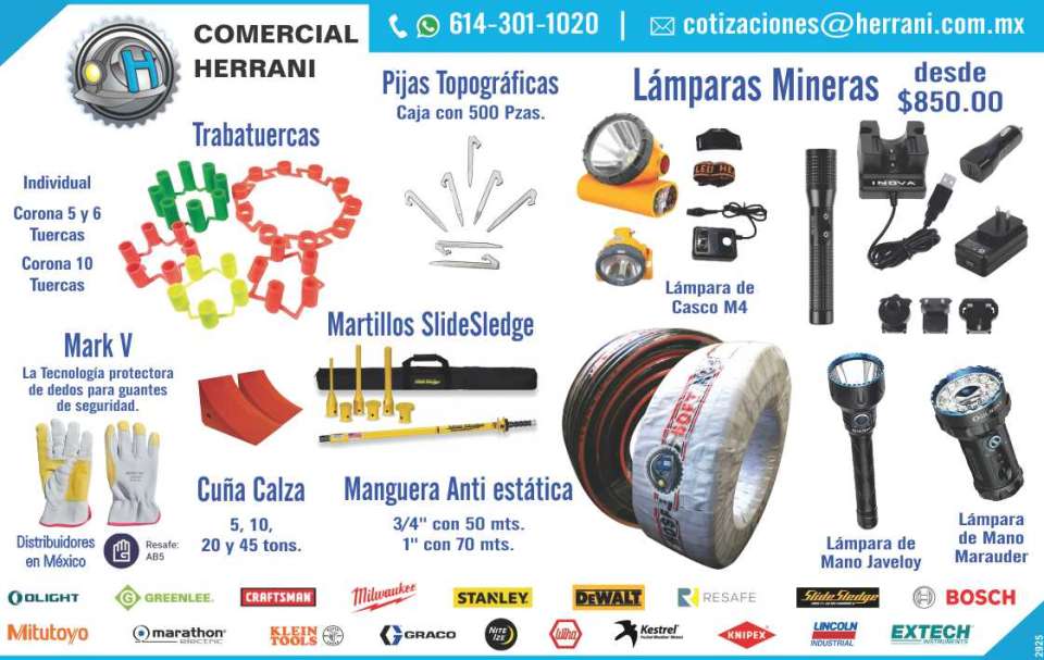 Herramientas y Accesorios para Industria y Mineria. Lamparas, Instrumentacion, Ecologia, Seguridad, Absorbentes de Aceite, Sistema de Seguridad de TRABA TUERCAS. Herramientas y Accesorios para Industria y Mineria. Lamparas, Instrumentacion, Ecologia, Seguridad, Absorbentes de Aceite, Sistema de Seguridad de TRABA TUERCAS.