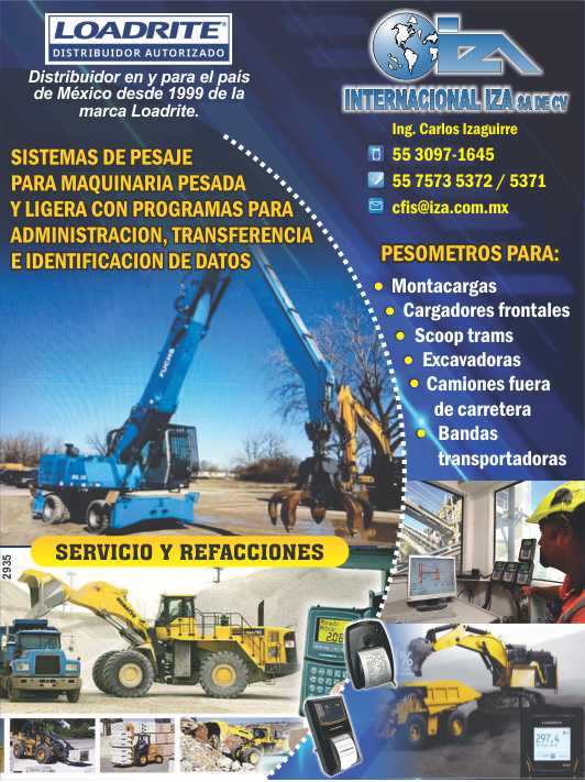 Pesometros para montacargas, cargadores frontales, scoop trams, excavadoras, camiones fuera de carretera, bandas transportadoras. Pesometros para montacargas, cargadores frontales, scoop trams, excavadoras, camiones fuera de carretera, bandas transportadoras.