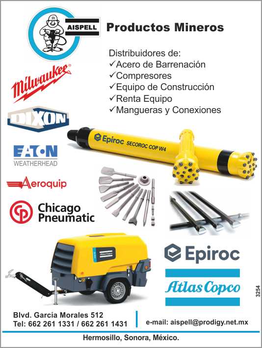 Distributors of: * Compressors * Construction team * Drilling Steel * Hoses * Connections * Pneumatic Equipment Rental