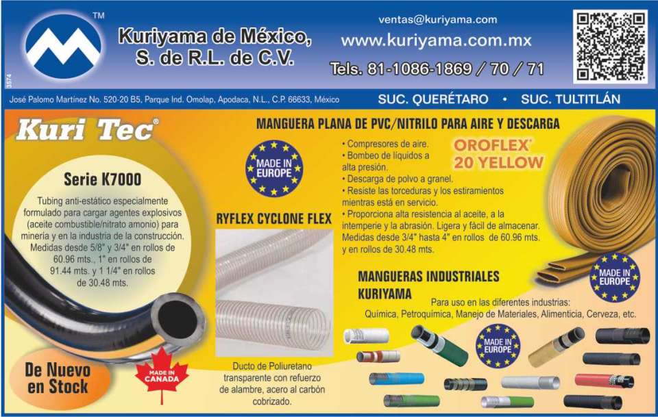 Leader in the manufacture and distribution of high quality hoses, accessories, connections and industrial products with more than 50 years of presence in the market