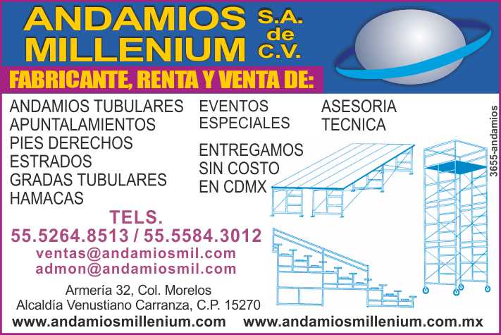 Fabricante, renta y venta de andamios tubulares, apuntalamientos, pies derechos, estrados, gradas tubulares, hamacas. Asesoria tecnica. Fabricante, renta y venta de andamios tubulares, apuntalamientos, pies derechos, estrados, gradas tubulares, hamacas. Asesoria tecnica.