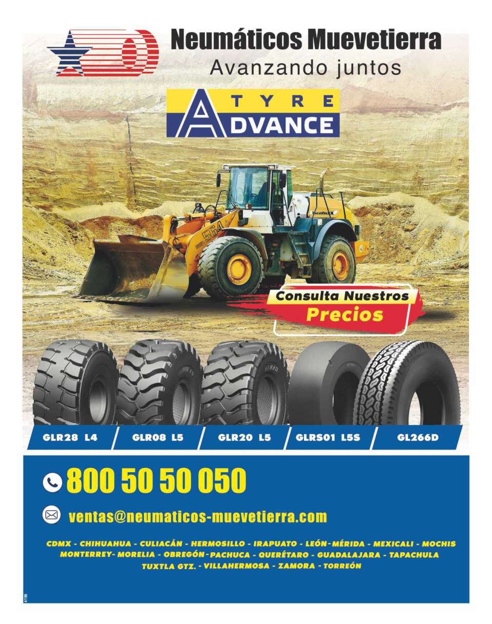 Earth Moving Measurements and Models available from the GOODYEAR brand, for the most adverse conditions.