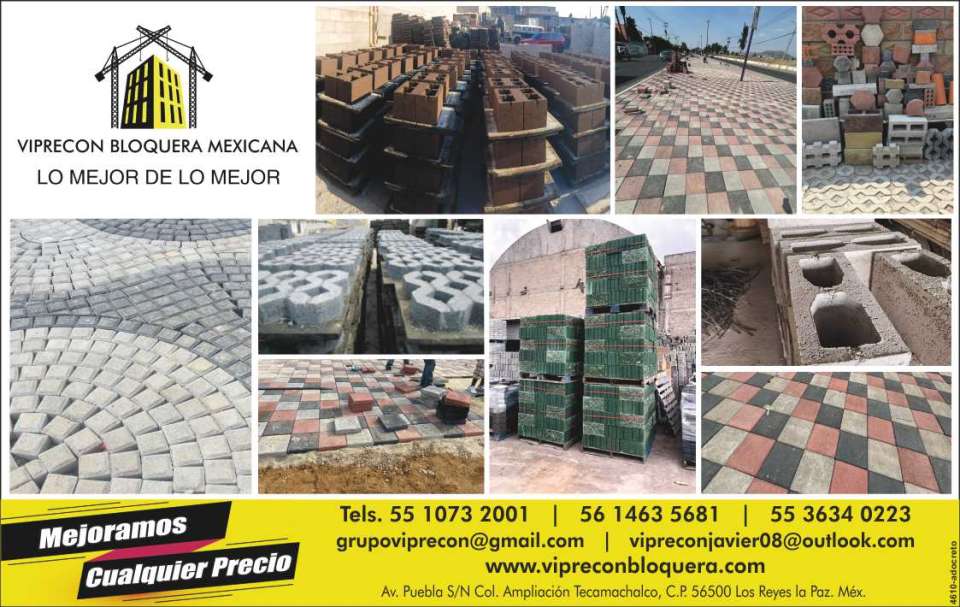 Mexican Block, Adocretos, Adopastos, Blocks, Tubes, Tabicon, We improve any budget.