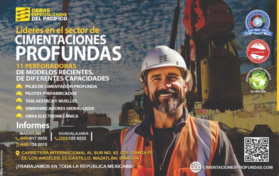 Foundations. Foundation piles. Piles. Maritime works. Vibrohincadores. Shutters cranes. Driving of piles and piles. Pilot Hammers. Pile drivers for piling.