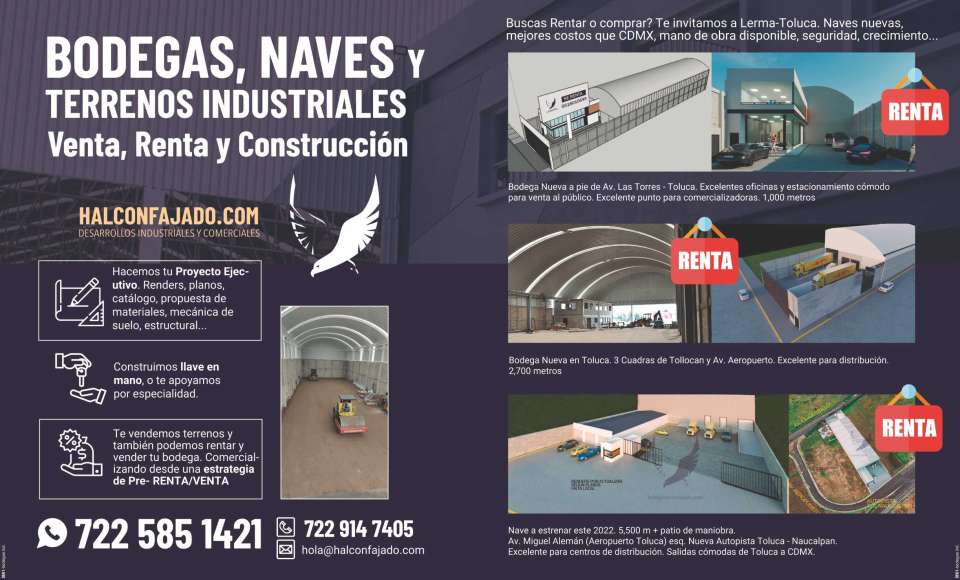 Warehouses, Warehouses and Industrial Land. Sale, Rent and Construction