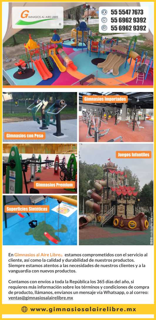 Outdoor gyms, exercisers, playgrounds, street furniture, luminaires, mountables, benches, garbage cans