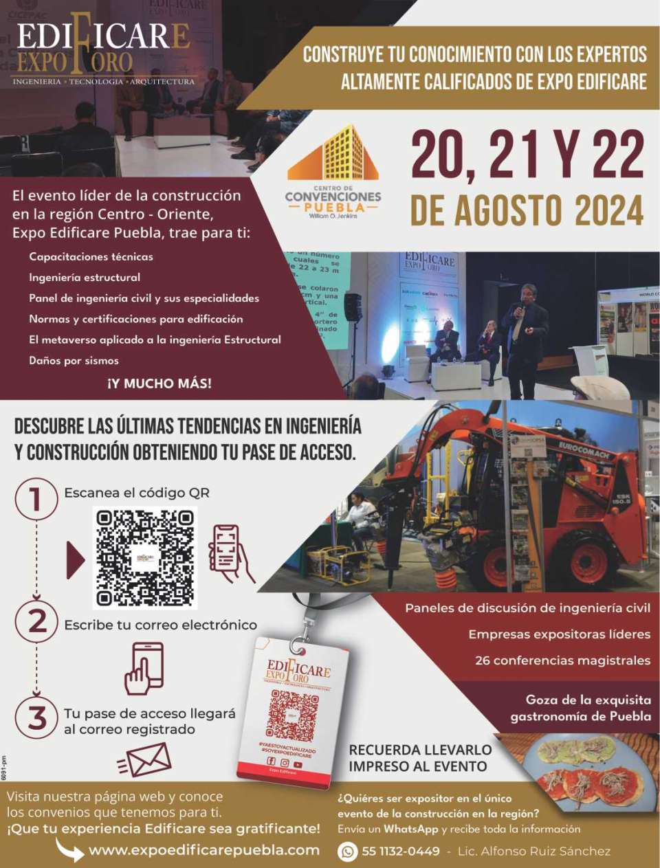 Edificare Forum Expo 2024 Puebla. Leading event in the Central-Eastern region of Mexico, from August 20 to 22, 2024 at the William O. Jenkins Convention Center in the City of Puebla. Edificare Forum Expo 2024 Puebla. Leading event in the Central-Eastern region of Mexico, from August 20 to 22, 2024 at the William O. Jenkins Convention Center in the City of Puebla.