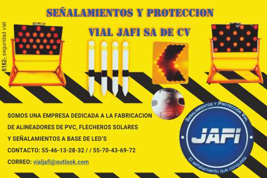 Somos una empresa dedicada a la fabricacion de alineadores de PVC, Flecheros solares, y señalamientos a base de LEDS Somos una empresa dedicada a la fabricacion de alineadores de PVC, Flecheros solares, y señalamientos a base de LEDS