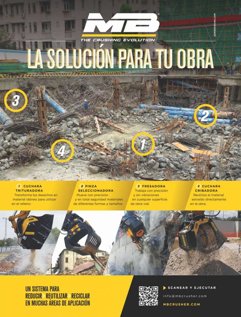 Cuchara Trituradora para acoplar en Excavadoras y Cargadoras. Aditamentos para Fresadora, Pinza, Cuchara Seleccionadora o Trituradora. Cuchara Trituradora para acoplar en Excavadoras y Cargadoras. Aditamentos para Fresadora, Pinza, Cuchara Seleccionadora o Trituradora.