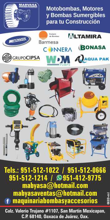 Light machinery, motor pumps, motors and submersible pumps for your construction