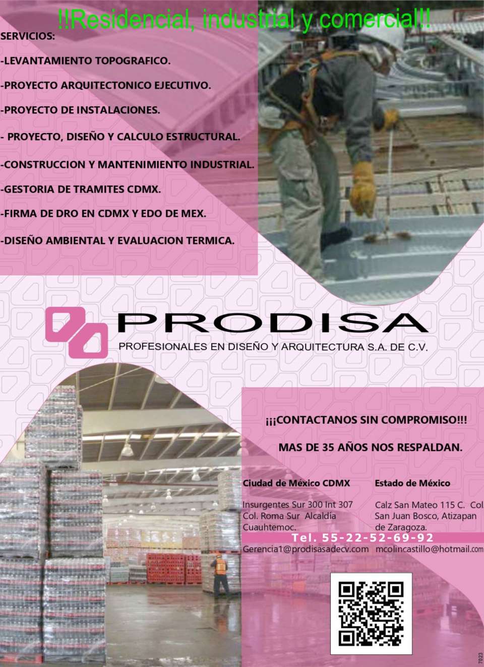Project and Construction Services. Topographic Survey, Architectural and Installations Project, Structural Design and Calculation, Procedures Management and DRO Firm in CDMX and Mexico State.