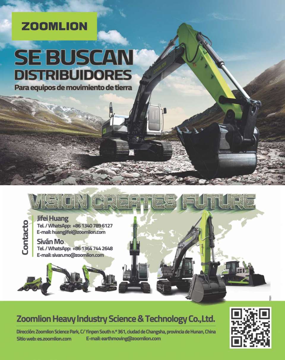 ZOOMLION Fabricante lider de maquinaria para movimiento de tierra busca distribuidores en Mexico para venta de Excavadoras, Tractores, Minicargadores y toda su linea de Equipos Muevetierra.