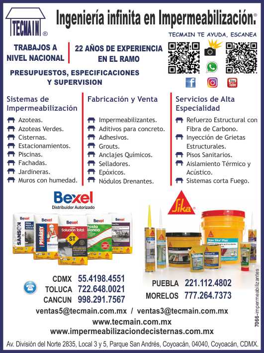 Impermeablilizantes, Aditivos, Adhesivos, Grouts, Anclajes quimicos, Selladores, Epoxicos, Nodulos drenantes. Sistemas de impermeabilizacion, Servicios de Alta especialidad, Sistemas corta fuego. Impermeablilizantes, Aditivos, Adhesivos, Grouts, Anclajes quimicos, Selladores, Epoxicos, Nodulos drenantes. Sistemas de impermeabilizacion, Servicios de Alta especialidad, Sistemas corta fuego.