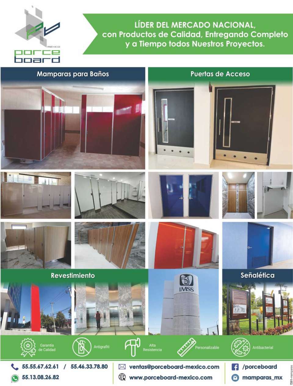 Manufacturer of Screens for Bathrooms, Access Doors, Signs and Architectural Coatings, Facade Coatings. Market leader. Quality Products.
