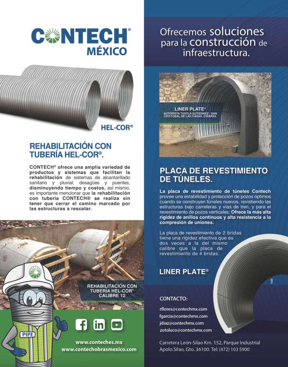 Products and Systems that facilitate the Rehabilitation of Sanitary and Storm Sewerage Systems. Tunnel Lining Plate