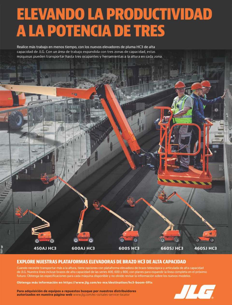HC3 High Capacity Boom Lift Platforms to lift up to 3 occupants