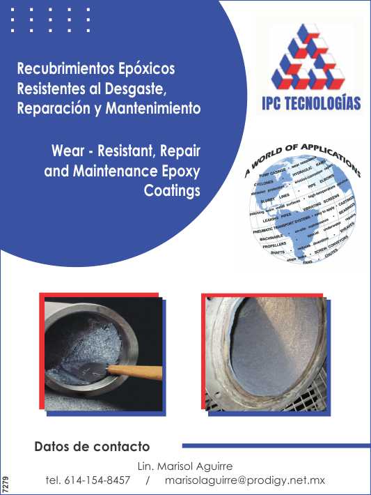 Wear resistant Epoxy Coatings. Repair and Maintenance