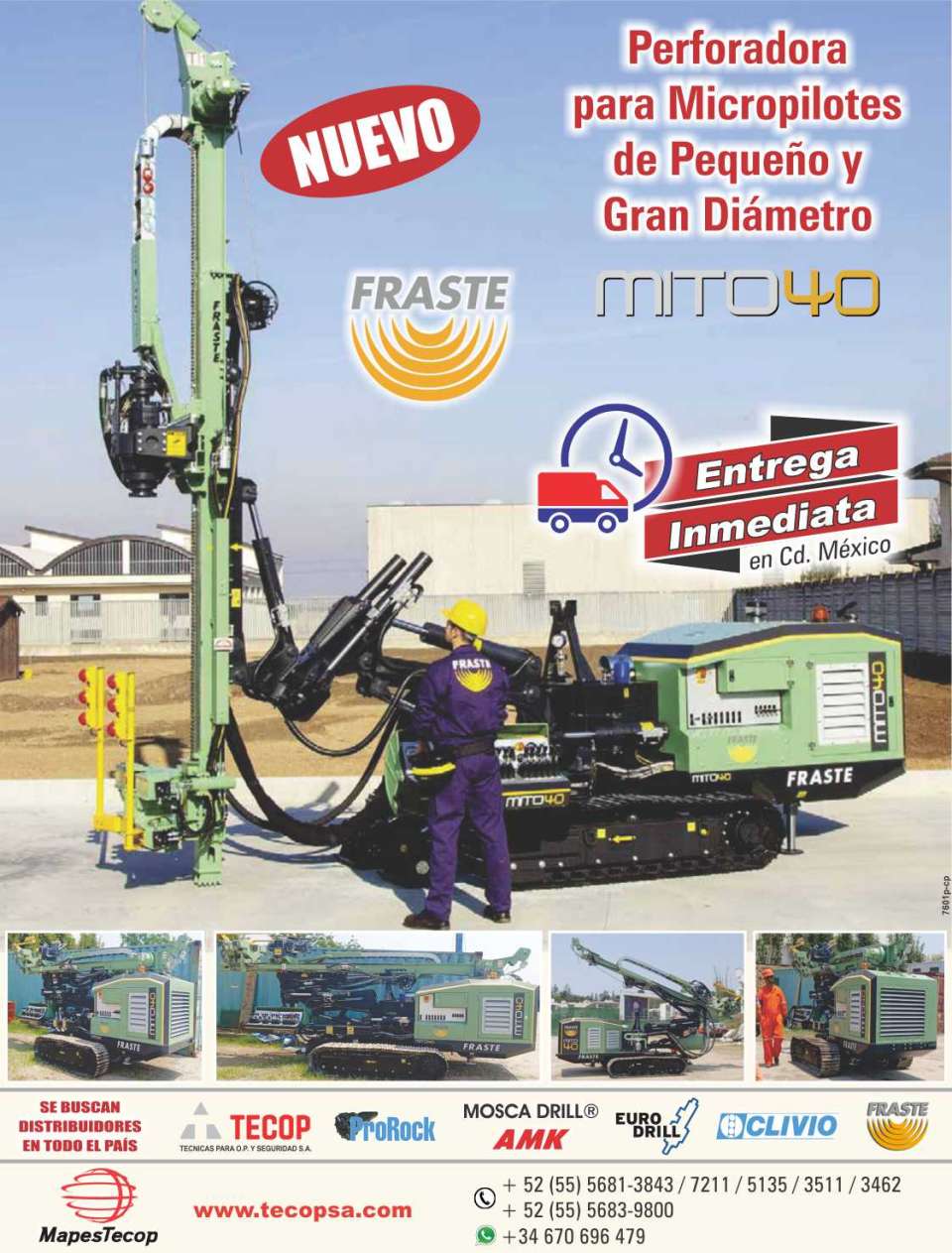New Fraste drilling rig for micropiles of small and large diameter