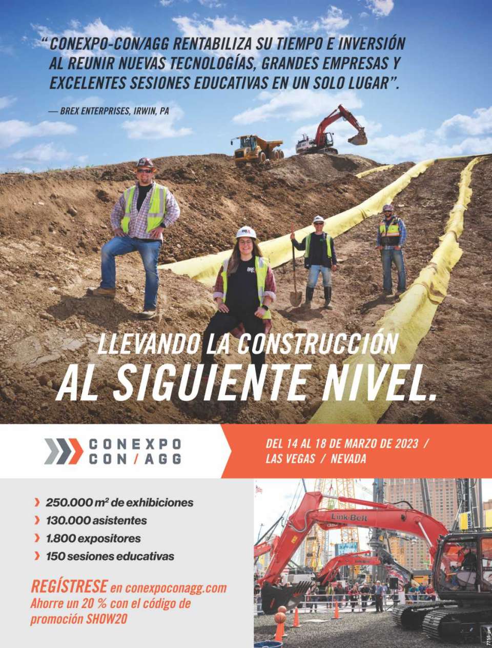 CONEXPO-CON/AGG 2023. North America Largest Construction Trade Show, March 14-18, 2023 in Las Vegas, Nevada