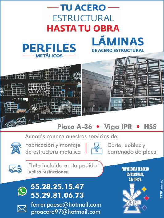 Tu Acero Estructural hasta tu Obra Perfiles Metalicos, Laminas de Acero Estructural. Placa A-36, Viga IPR, HSS Ademas conoce nuestros servicios: Fabricacion y Montaje de estructura metalica. Tu Acero Estructural hasta tu Obra Perfiles Metalicos, Laminas de Acero Estructural. Placa A-36, Viga IPR, HSS Ademas conoce nuestros servicios: Fabricacion y Montaje de estructura metalica.