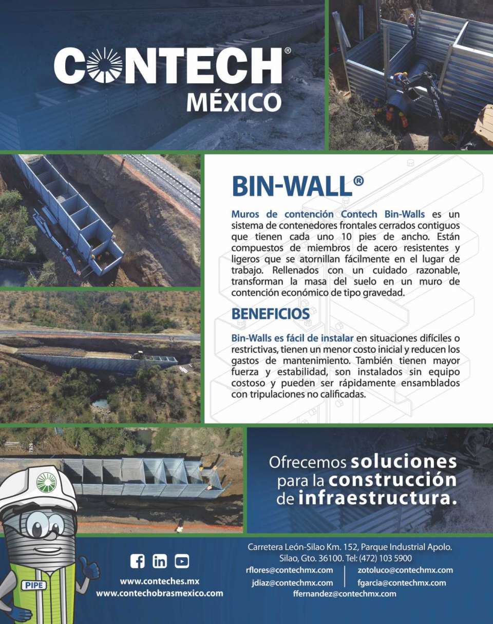 Retaining Walls, Contech Bin-Wall, Contiguous Front Closed Container System
