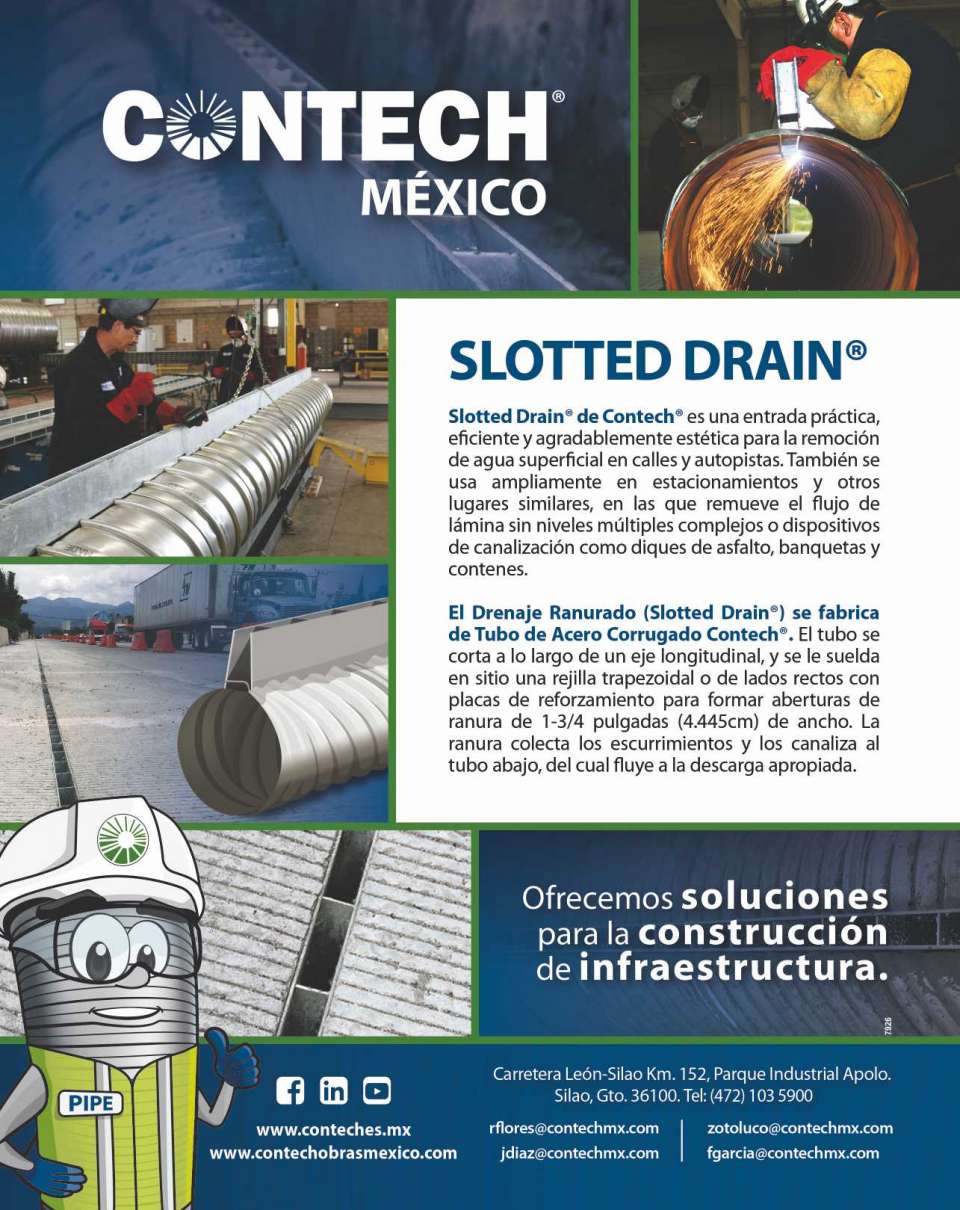Slotted Drainage, is made of corrugated steel tube, solutions for the construction of infrastructure