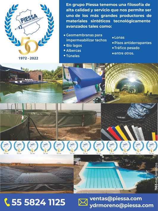 Technologically advanced synthetic materials such as: Geomembranes to waterproof roofs, Bio- lakes, Pools, Tunnels, Tarps, Non-slip floors, Heavy traffic, among others...