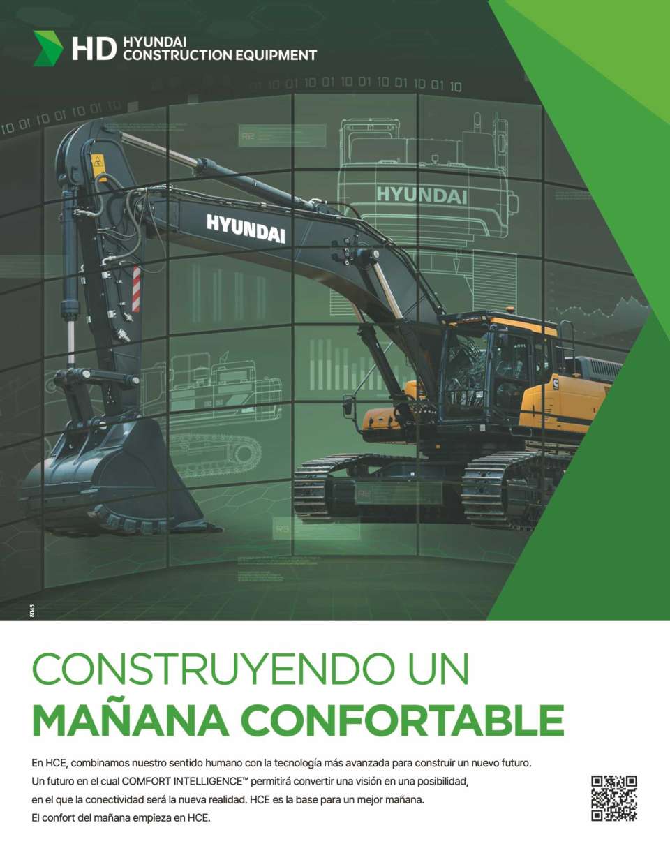 Construyendo un mañana confortable. En HYUNDAI Construction Equipment combinamos nuestro sentido humano con la tecnologia mas avanzada para construir un nuevo futuro. COMFORT INTELLIGENCE.