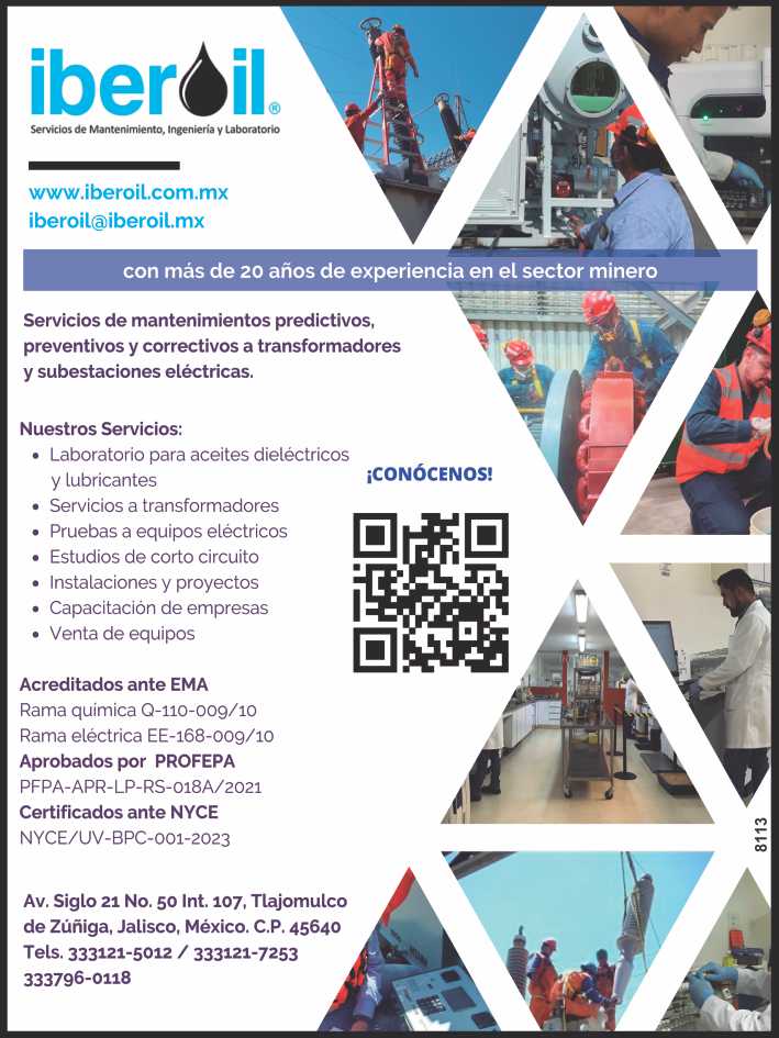 Predictive, preventive and corrective maintenance services for transformers and electrical substations. With more than 20 years of experience in the mining sector.